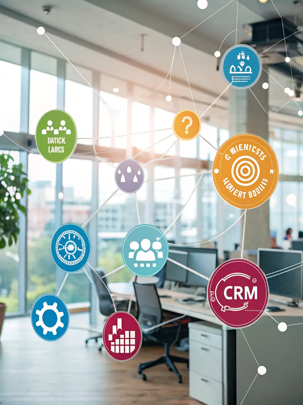 A visually appealing graphic representing MarTech solutions, showcasing various marketing technologies integrated into a cohesive system.