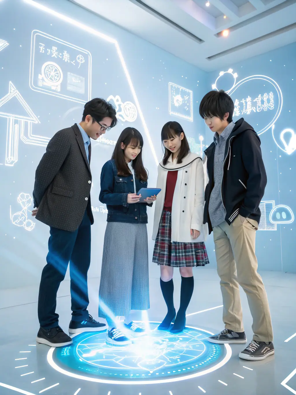 A diverse team of marketing and sales professionals collaborating on a digital campaign, showcasing expertise in various GTM areas.