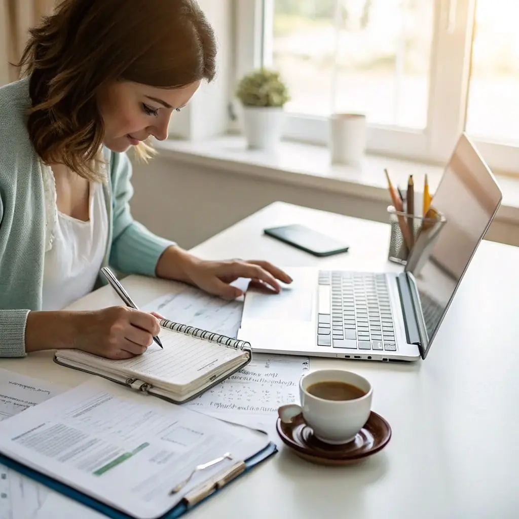 A person working on financial charts representing the finance industry.