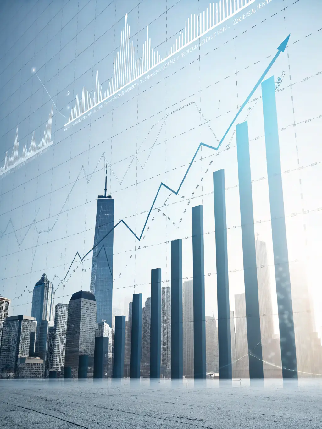 A collage of successful project outcomes, including charts showing revenue growth, lead generation, and market share gains.